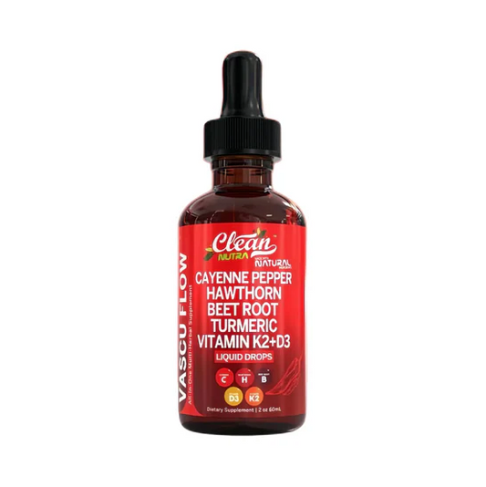 CLEAN NUTRA - GOTAS DE PIMIENTA DE CAYENA + BAYAS DE ESPINO, VITAMINA D3 K2